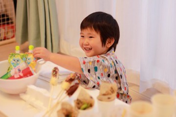 「おうちで夏祭りごっこ」 みーちゃん